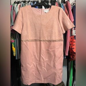 Women’s pink pleather suede dress